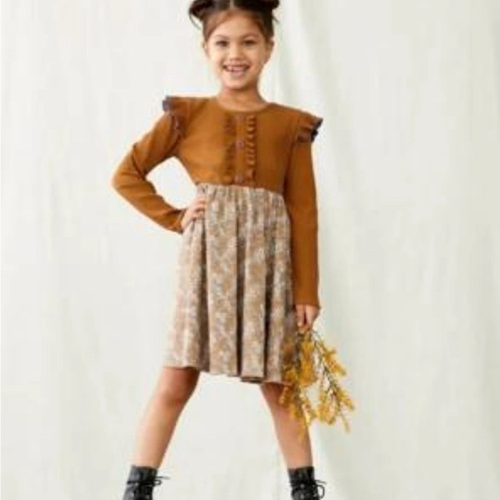 🌻 Matilda Jane Mustard Floral Dress 2T